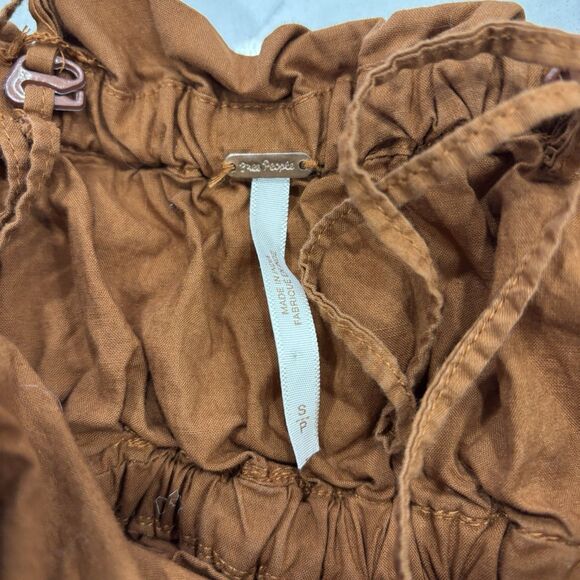 Free People Crop Top Womens Size Small Gabby Tube Top Brown Boho Tank - Picture 4 of 6